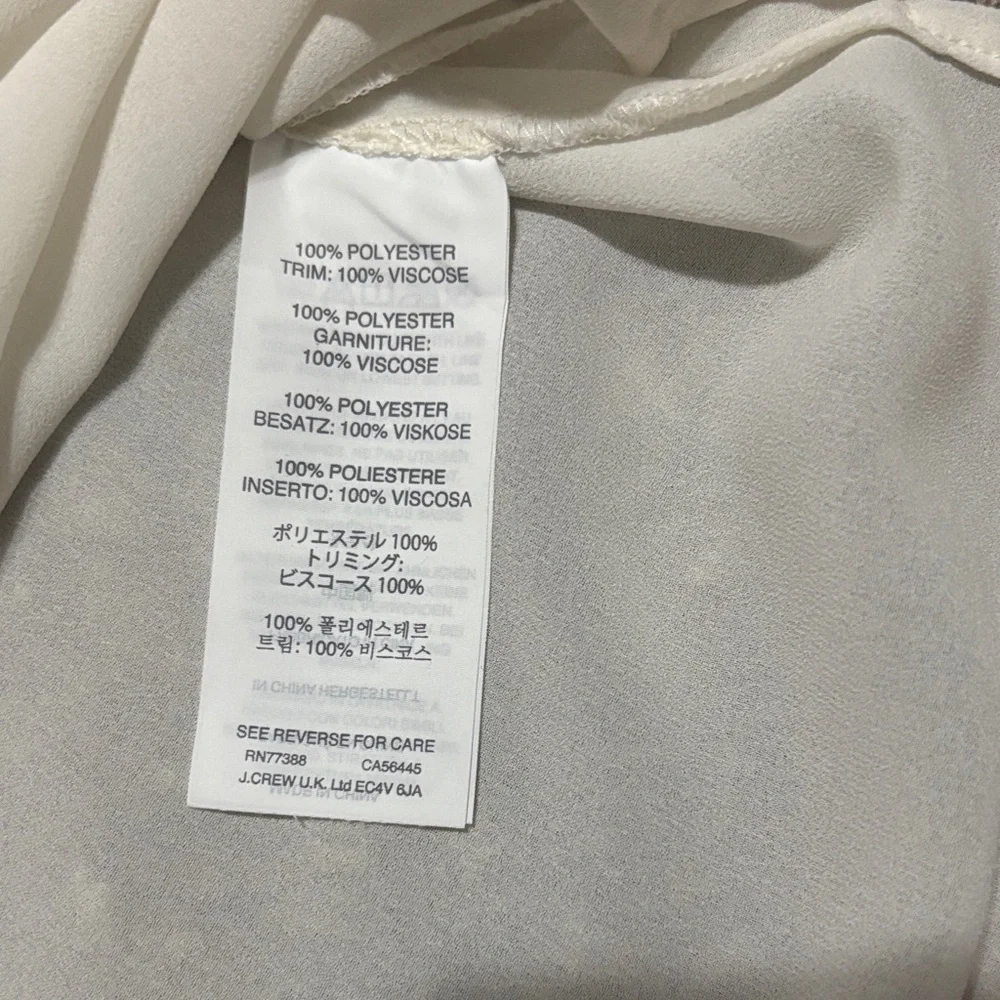 J. Crew White Pleated Women's Blouse